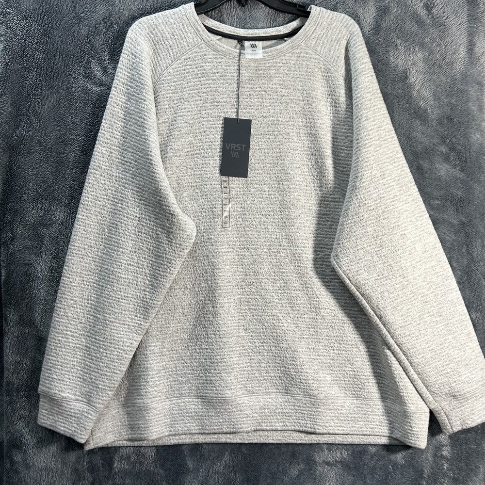 VRST Mens Size 2XL Gray Recharge Crew Long Sleeve Pullover Sweatshirt